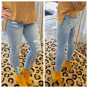 Nature Denim Distressed Skinny Jeans